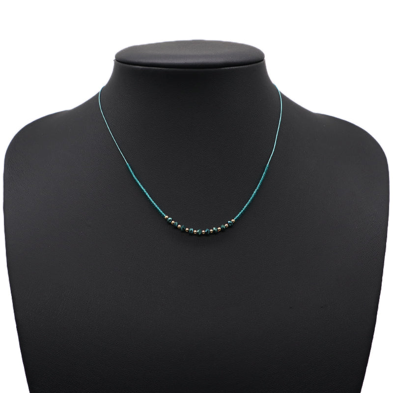 Handmade Wholesale China Factory Fashion Custom OEM Manufacture Women Gift Gold Plated Glass Crystal Beads Miyuki Necklace