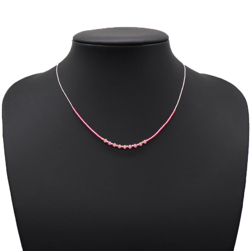 Handmade Wholesale China Factory Fashion Custom OEM Manufacture Women Gift Gold Plated Glass Crystal Beads Miyuki Necklace