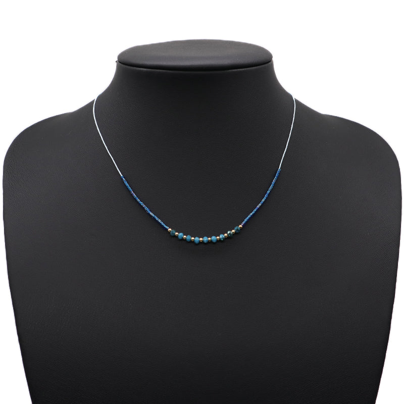 Handmade Wholesale China Factory Fashion Custom OEM Manufacture Women Gift Gold Plated Glass Crystal Beads Miyuki Necklace