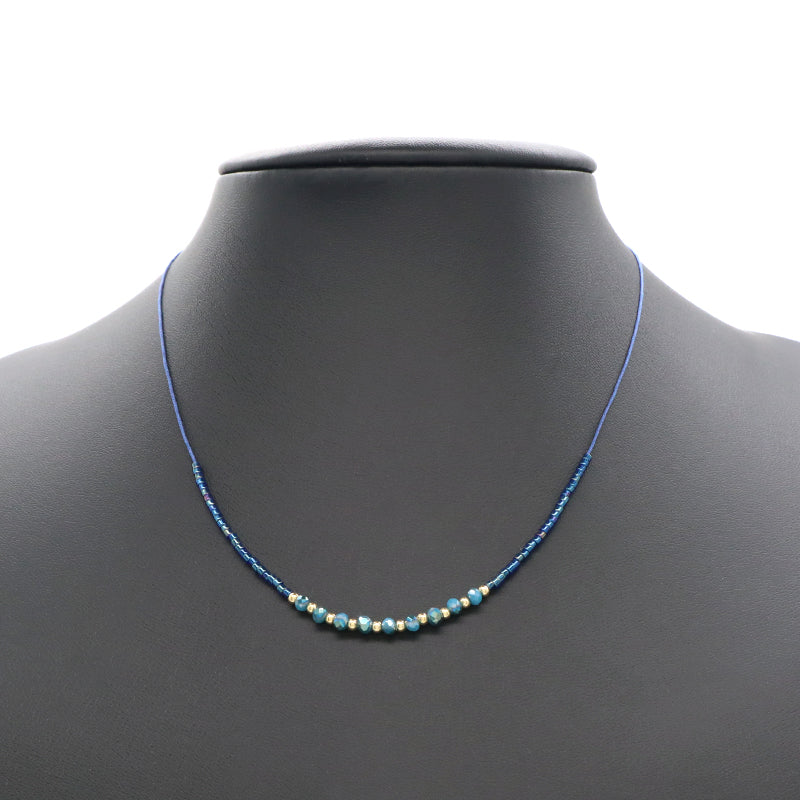 Custom Manufacture Factory Wholesale Adjustable Handmade Miyuki Beads Necklace Glass Crystal 925 silver Necklace For Women