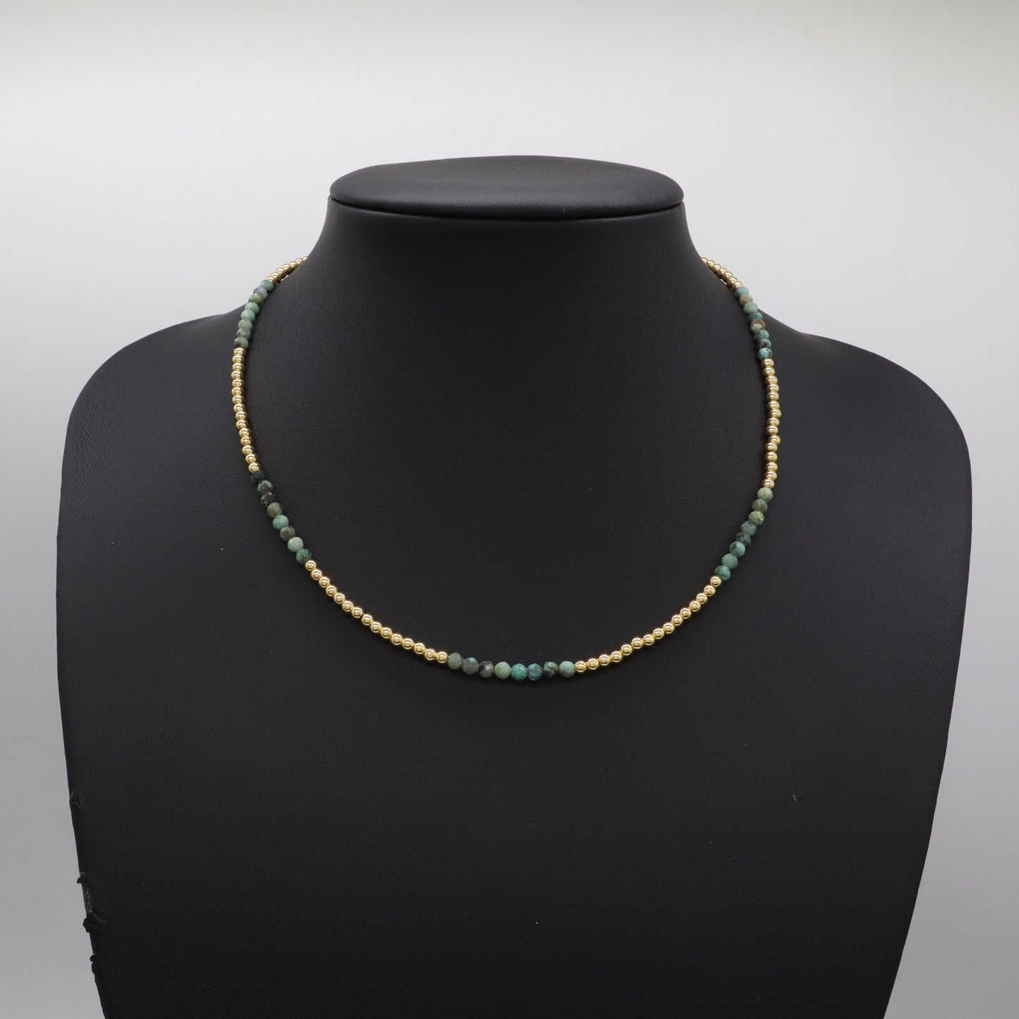 OEM Manufacture Factory Wholesale Handmade Custom Gold Plated Glass Crystal Natural Stone Africa Turquoise Beads Miyuki Necklace
