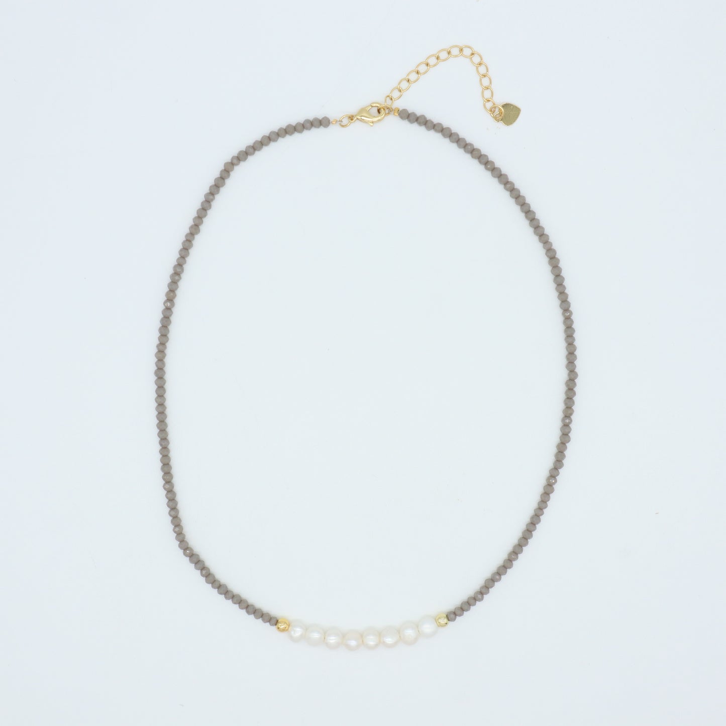 Handmade OEM Blue Pink Wholesale Fashion Customized Gold Plated Natural Fresh Water Pearl Glass Crystal Necklace For Women Gift