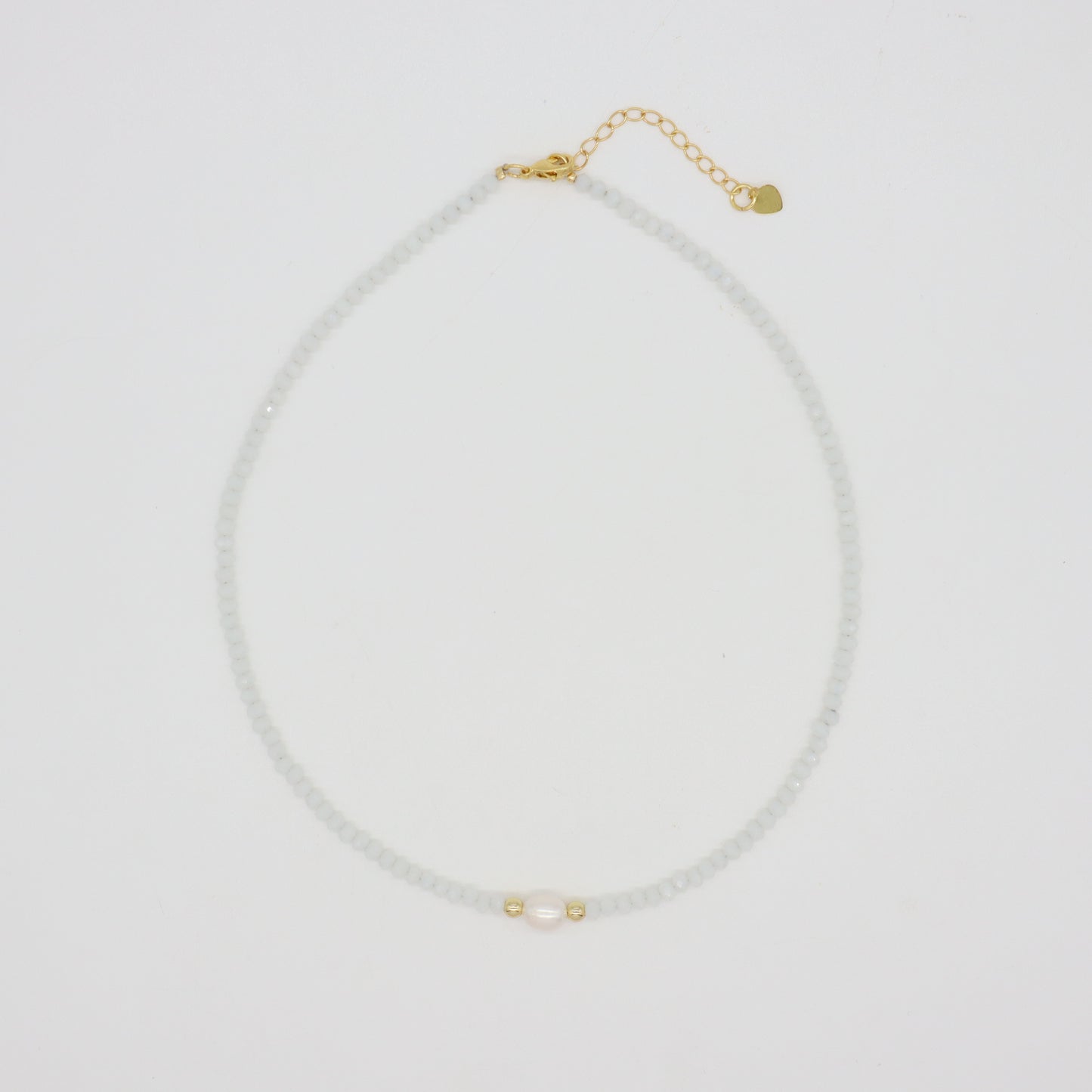 OEM Blue Grey Red Pink Wholesale Handmade Customized Gold Plated Natural Fresh Water Pearl Glass Crystal Necklace For Women