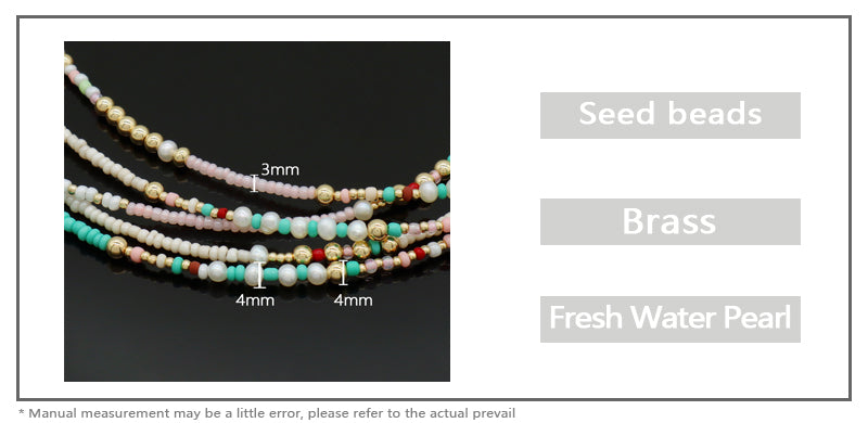 Newest Custom Wholesale Fashion Handmade OEM Pendant Jewelry Gift Seed Beads Necklace Gold Plated Fresh Water Pearl Necklace