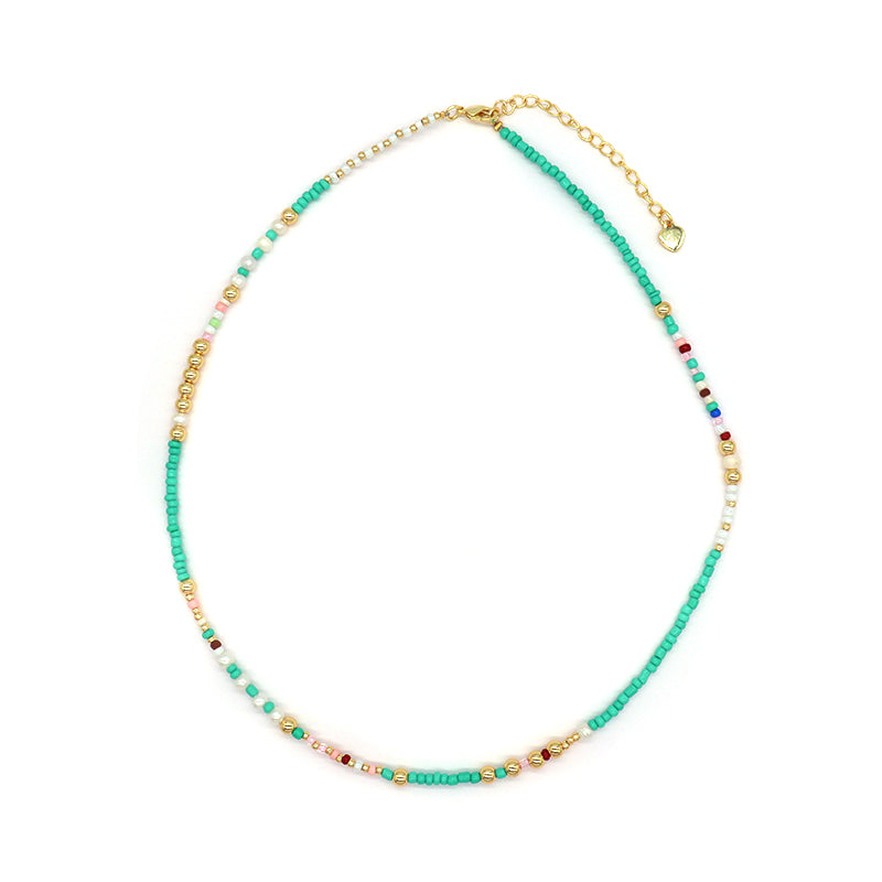 Newest Custom Wholesale Fashion Handmade OEM Pendant Jewelry Gift Seed Beads Necklace Gold Plated Fresh Water Pearl Necklace