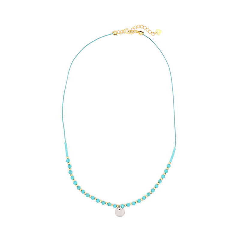 OEM China Factory Handmade Trendy Customized Wholesale Gold Plated Natural Stone Beads 925 Sterling Silver Pendant Necklace