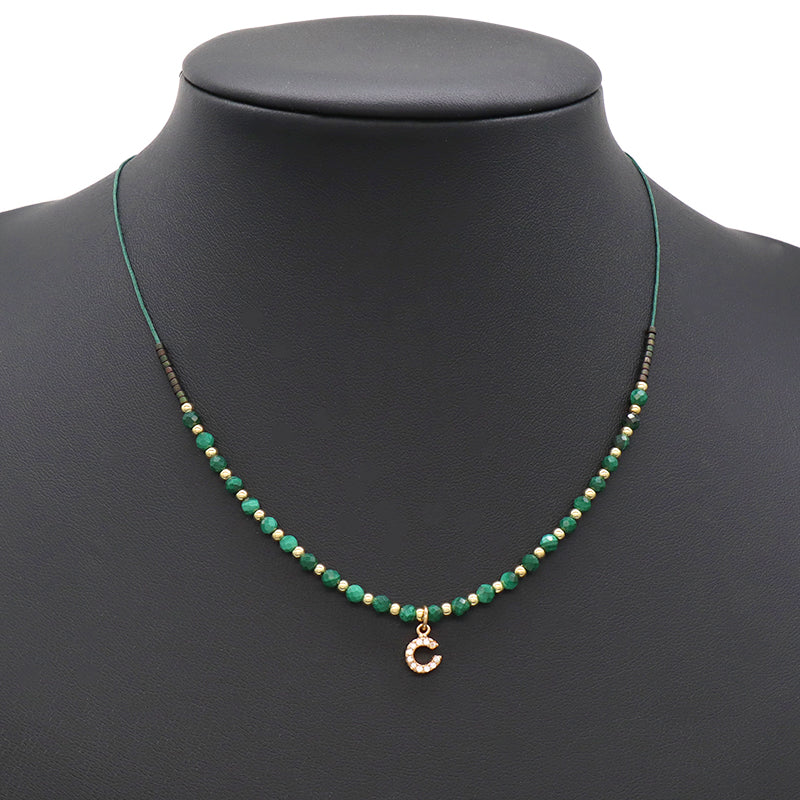 Customized OEM Wholesale China Factory Manufacture Handmade Gold Plated Natural Stone Beads Cross Pendant Necklace For Women