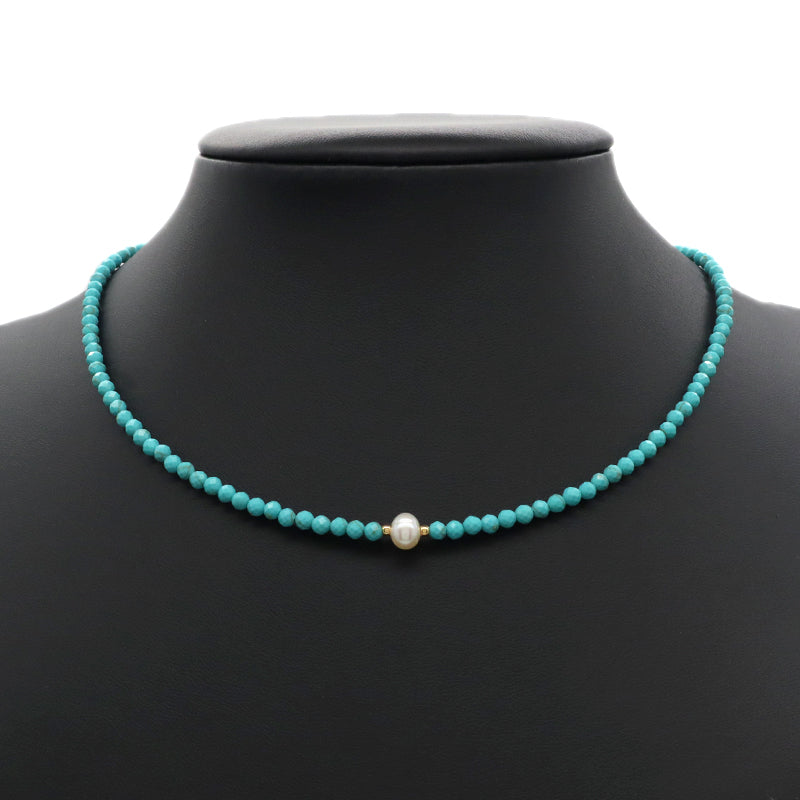 Customized Wholesale Handmade OEM Manufacture China Factory Gold Plated Natural Stone Beads Fresh Water Pearl Necklace For Women
