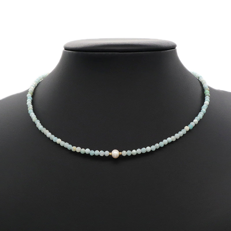 Customized Wholesale Handmade OEM Manufacture China Factory Gold Plated Natural Stone Beads Fresh Water Pearl Necklace For Women
