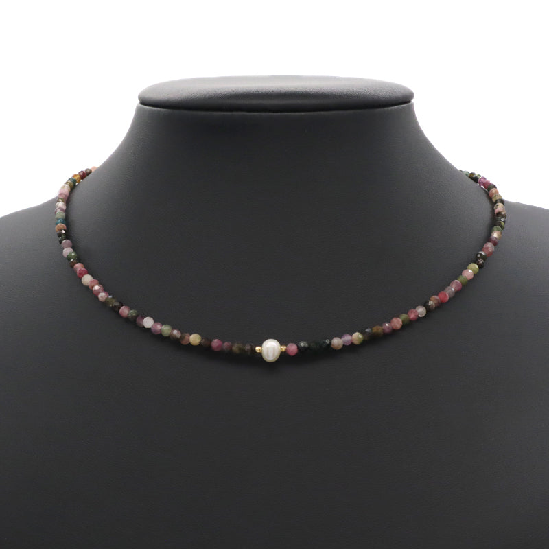 Customized Wholesale Handmade OEM Manufacture China Factory Gold Plated Natural Stone Beads Fresh Water Pearl Necklace For Women