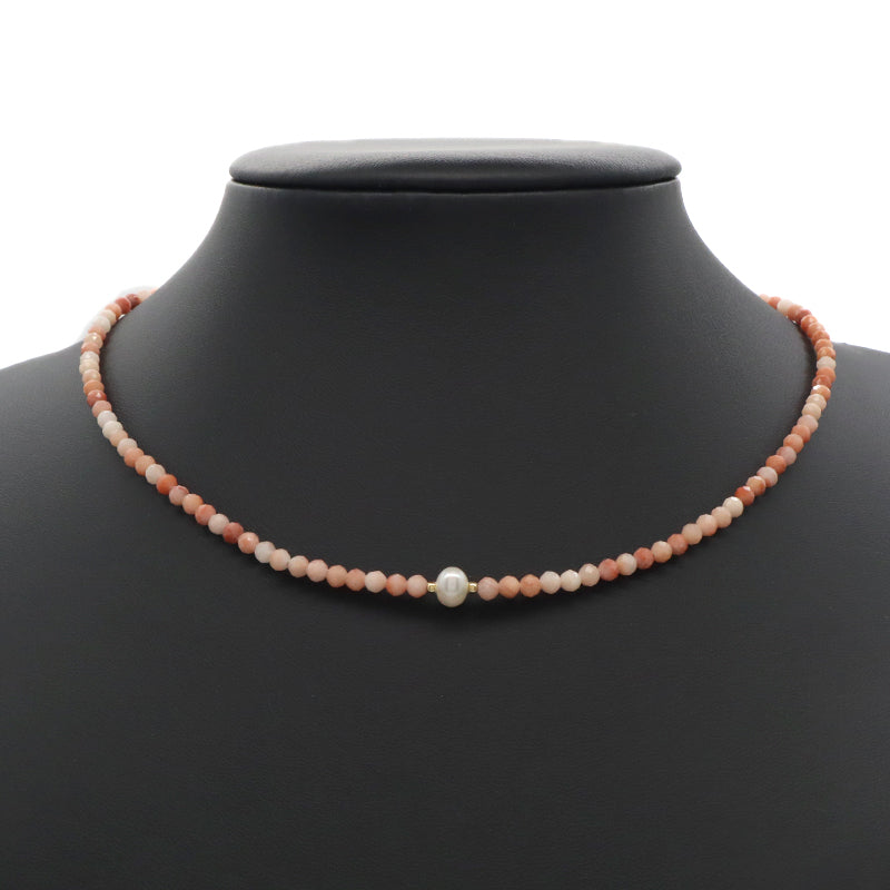 Customized Wholesale Handmade OEM Manufacture China Factory Gold Plated Natural Stone Beads Fresh Water Pearl Necklace For Women