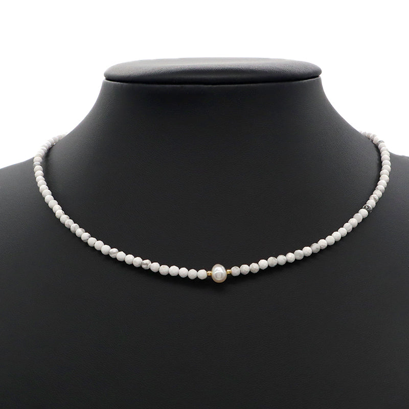 Customized Wholesale Handmade OEM Manufacture China Factory Gold Plated Natural Stone Beads Fresh Water Pearl Necklace For Women