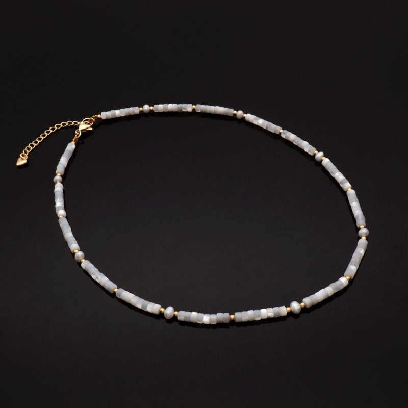 Newest Design Factory Wholesale Adjustable Handmade Natural Stone Necklace Fresh Water Pearl Necklace For Women