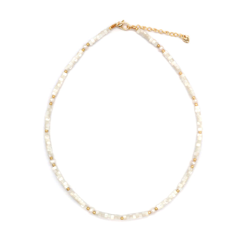 Newest Design Factory Wholesale Adjustable Handmade Natural Stone Necklace Fresh Water Pearl Necklace For Women