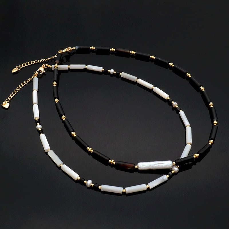 Wholesale Newest Design Factory Adjustable Handmade Natural Stone Necklace Fresh Water Pearl Necklace For Women