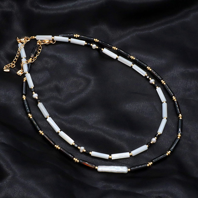 Wholesale Newest Design Factory Adjustable Handmade Natural Stone Necklace Fresh Water Pearl Necklace For Women