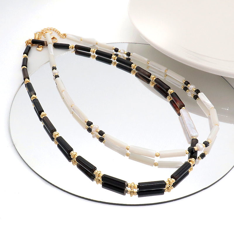 Wholesale Newest Design Factory Adjustable Handmade Natural Stone Necklace Fresh Water Pearl Necklace For Women