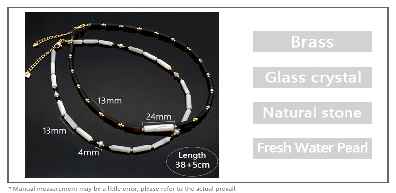 Wholesale Newest Design Factory Adjustable Handmade Natural Stone Necklace Fresh Water Pearl Necklace For Women