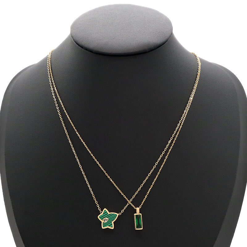 Newest Customized Wholesale Fashion Design Gold Plated Chain Stainless Steel Chain Jewelry Shell CZ Pendant Necklace