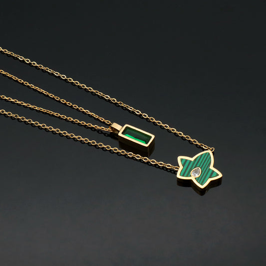 Newest Customized Wholesale Fashion Design Gold Plated Chain Stainless Steel Chain Jewelry Shell CZ Pendant Necklace