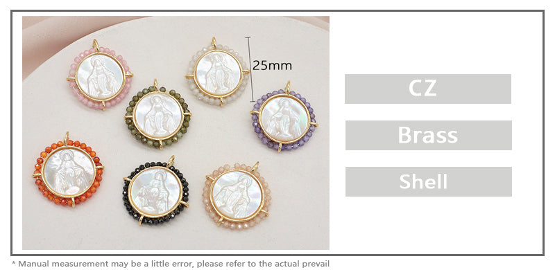 Customized Wholesale Fashion Design Gold Plated Chain Brass Chain Jewelry Natural Stone Beads Shell Pendant Necklace