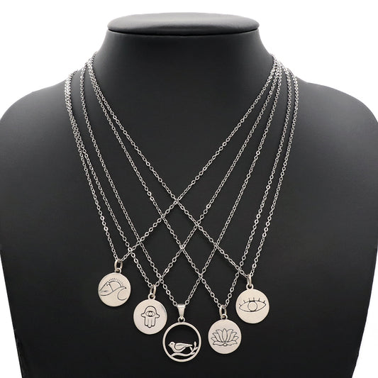 Wholesale Fashion Women Silver Charm Pendant Chain Jewelry Handmade 925 Sterling Silver Necklace
