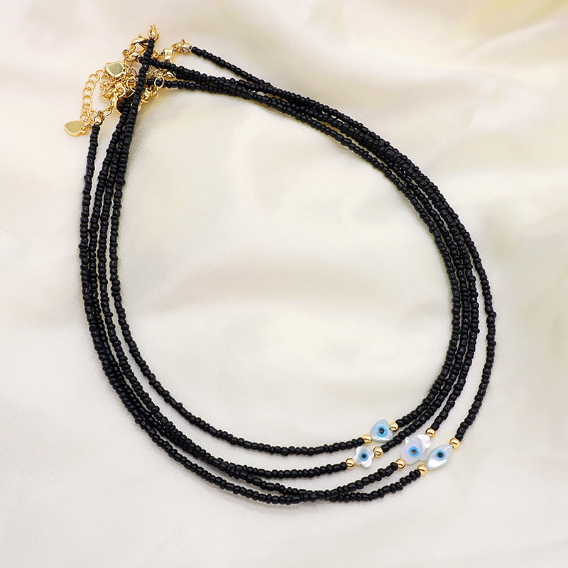 Handmade OEM Newest Custom Wholesale Fashion Gold Plated Shell Charm Jewelry Gift Seed Beads Necklace Necklace