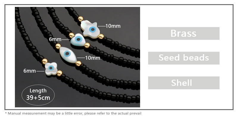 Handmade OEM Newest Custom Wholesale Fashion Gold Plated Shell Charm Jewelry Gift Seed Beads Necklace Necklace