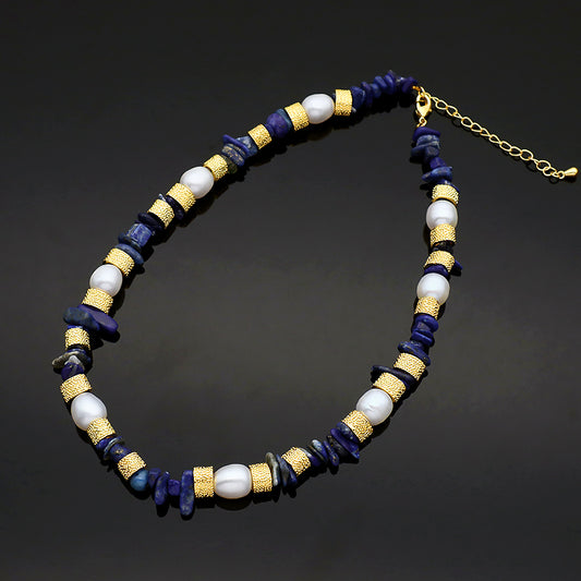 Good Quality Custom Manufacture Factory Wholesale Adjustable Handmade Natural Stone Necklace Fresh Water Pearl Necklace For Women