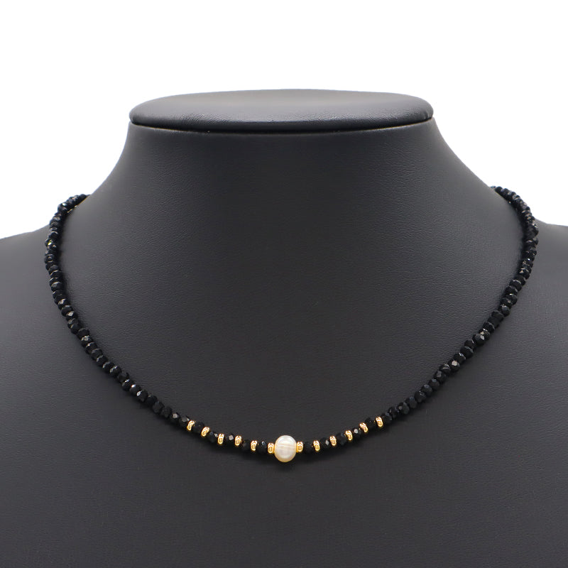 Newest Wholesale Custom Manufacture Factory Handmade Fresh Water Pearl Glass Crystal Beads Necklace For Women