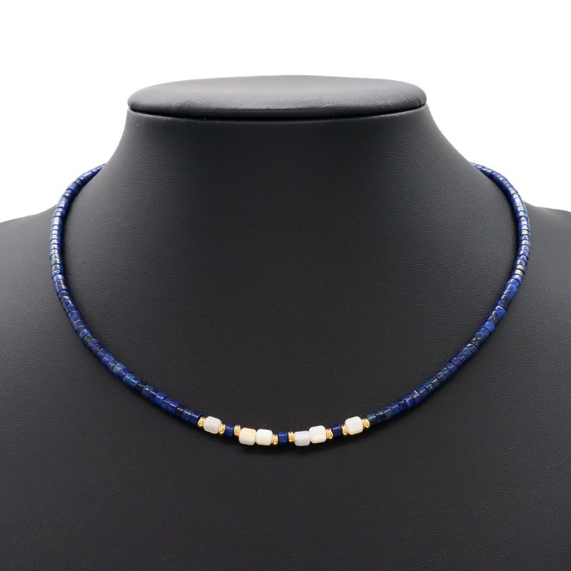Design Wholesale Customized Simple Gold Plated Jewelry Handmade Natural Stone Beads Necklace