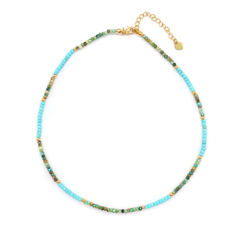 Trendy New Design Wholesale Custom Fashion Handmade Manufacture CZ Brass Sun Pendant Natural Stone Beads Jewelry Necklace