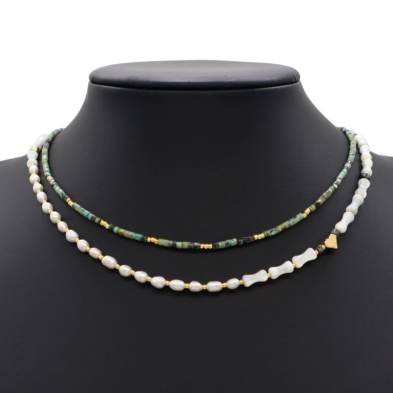 Handmade Natural Stone Beads Necklace Jewelry
