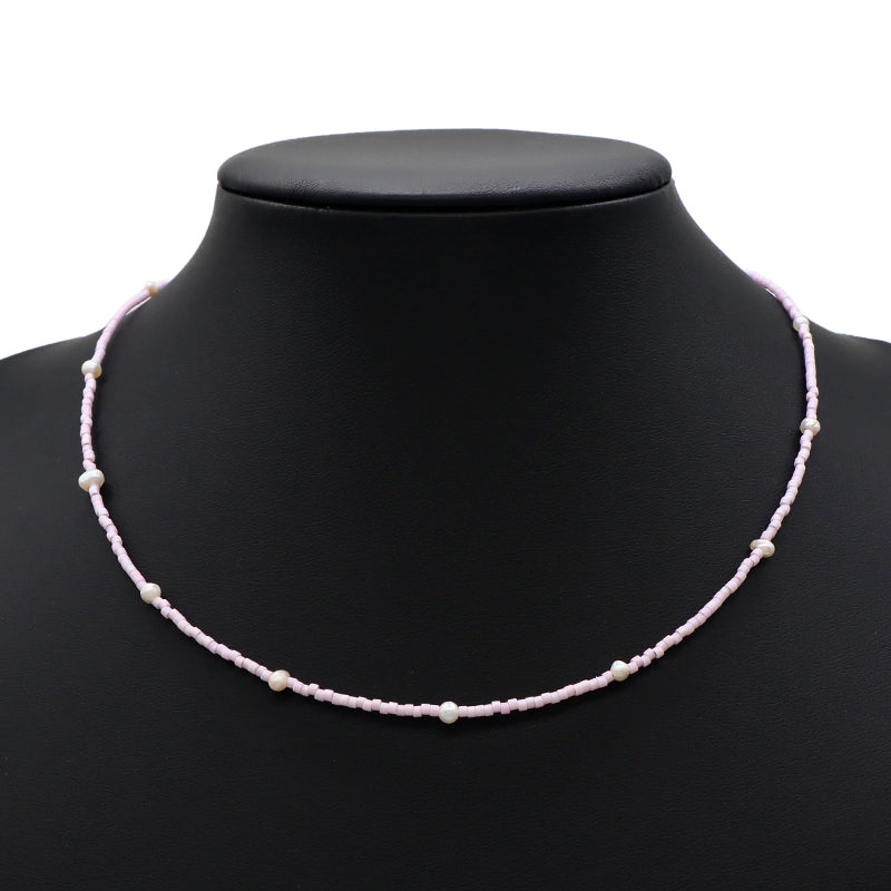 Custom Colorful Miyuki Beads Natural Freshwater Pearl Necklace