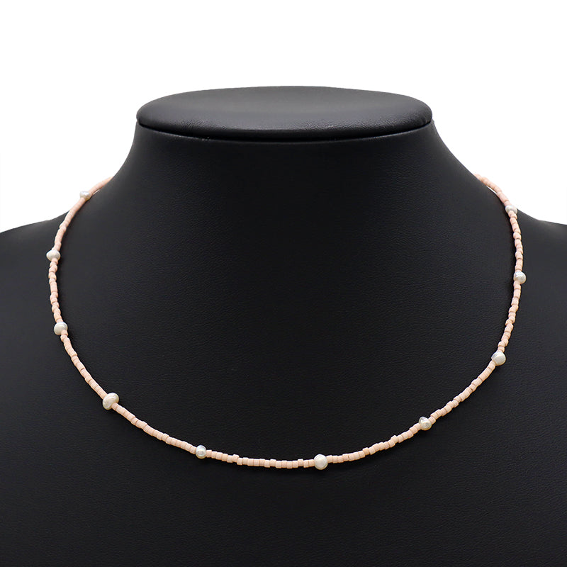 Custom Colorful Miyuki Beads Natural Freshwater Pearl Necklace