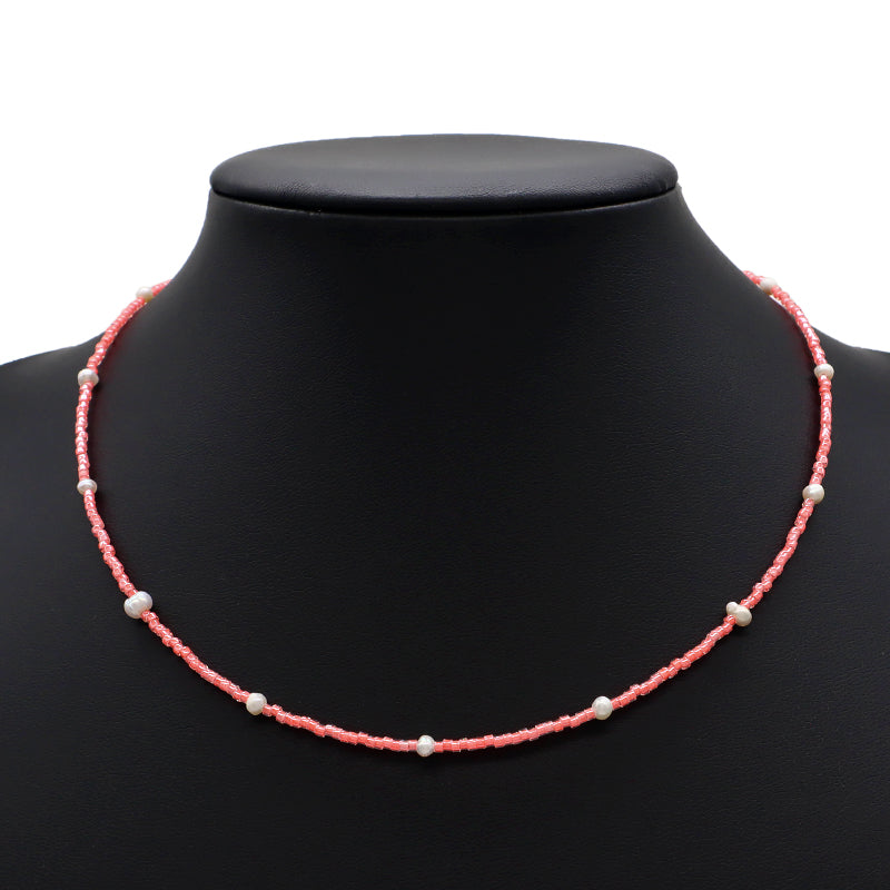 Custom Colorful Miyuki Beads Natural Freshwater Pearl Necklace