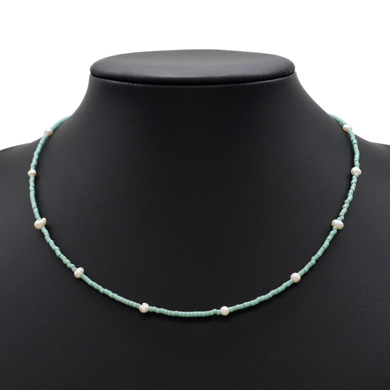 Custom Colorful Miyuki Beads Natural Freshwater Pearl Necklace