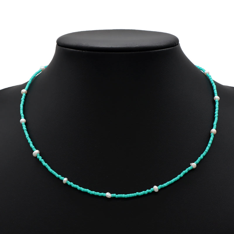 Custom Colorful Miyuki Beads Natural Freshwater Pearl Necklace