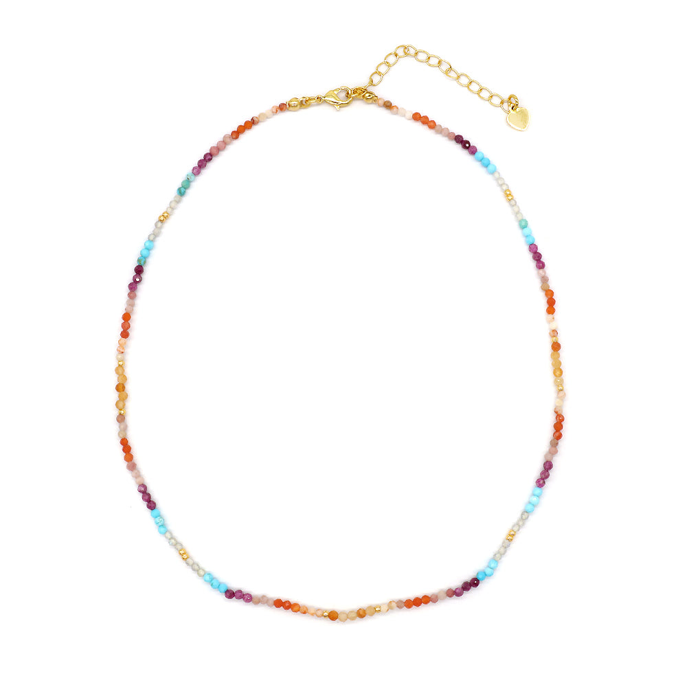 Colorful Natural Stone Beads Handmade Necklace