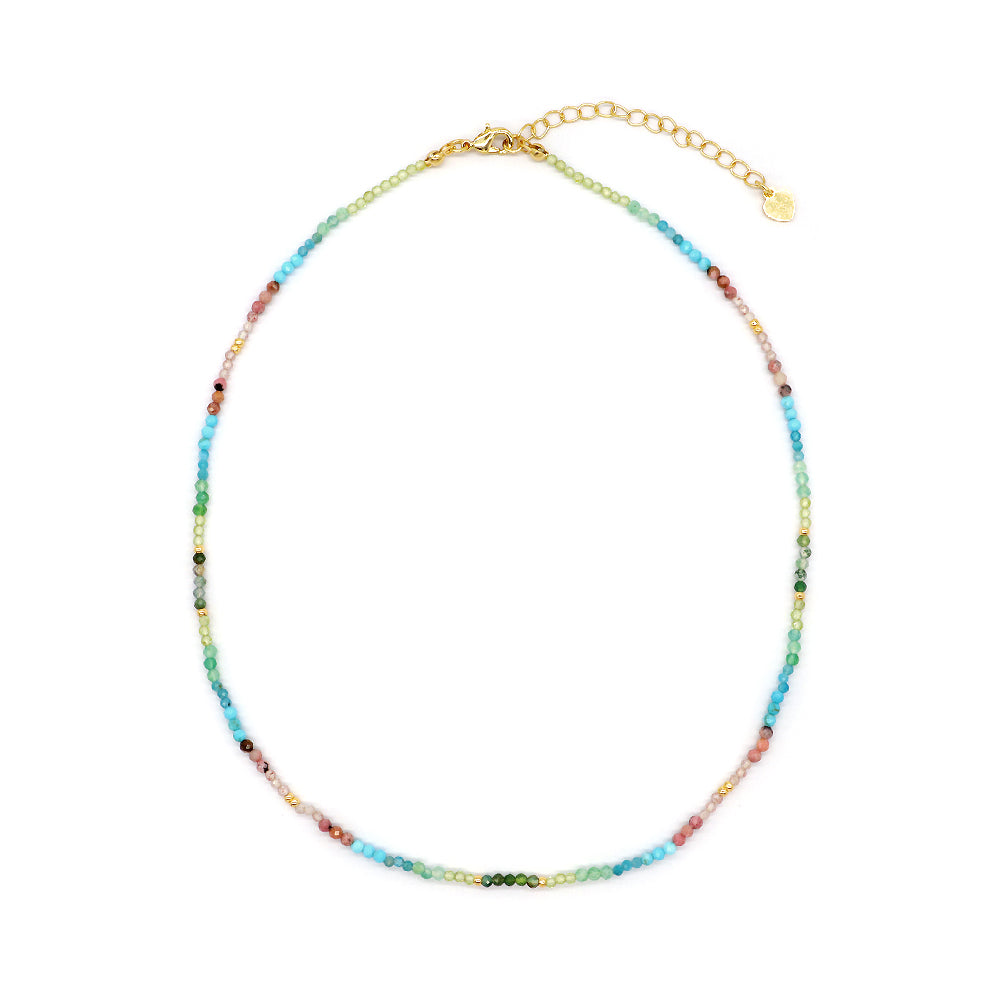 Colorful Natural Stone Beads Handmade Necklace