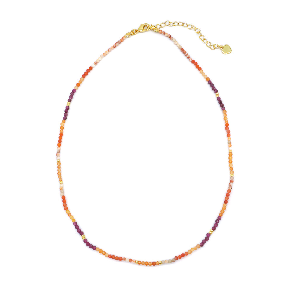 Colorful Natural Stone Beads Handmade Necklace