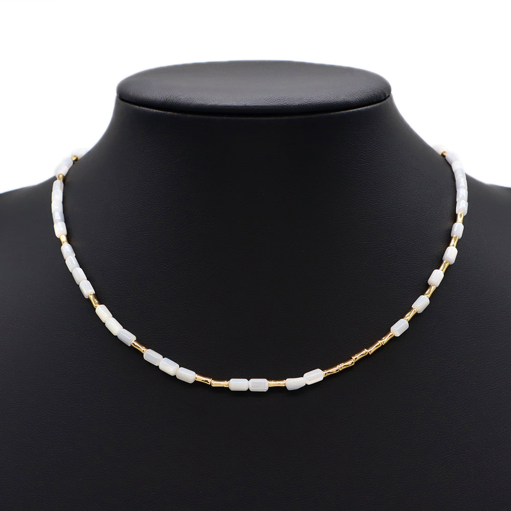 Natural Stone Shell Beads Jewelry Set Necklace