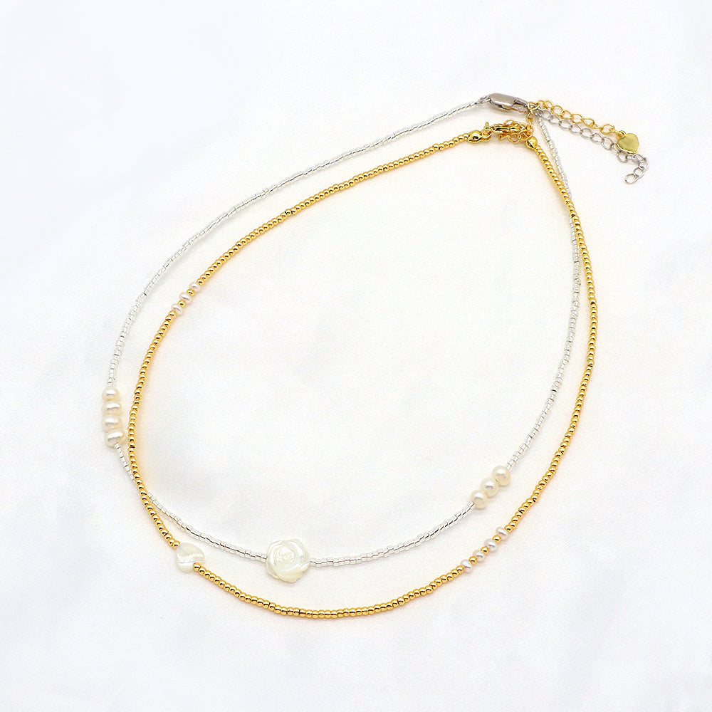 Custom Shell Charms Miyuki Natural Stone Beads Handmade Necklace