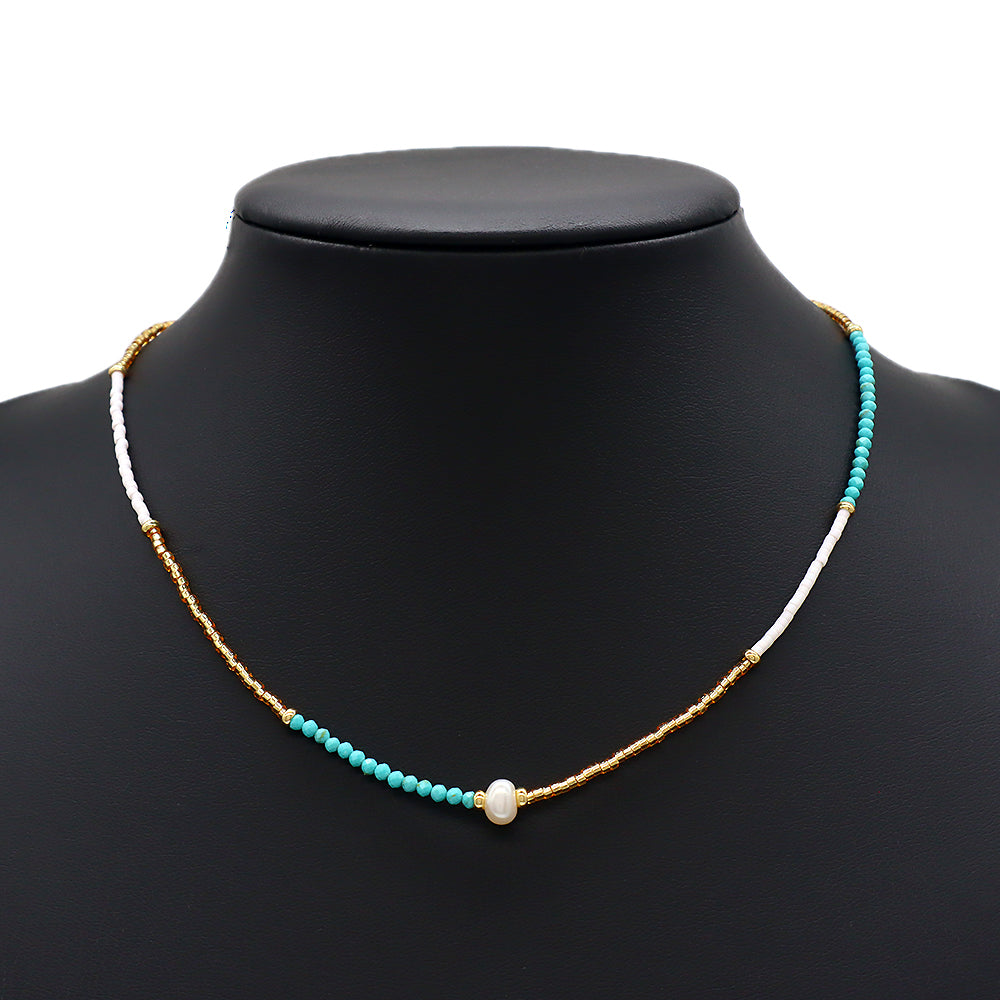 Custom Colorful Miyuki Natural Stone Beads Handmade Necklace