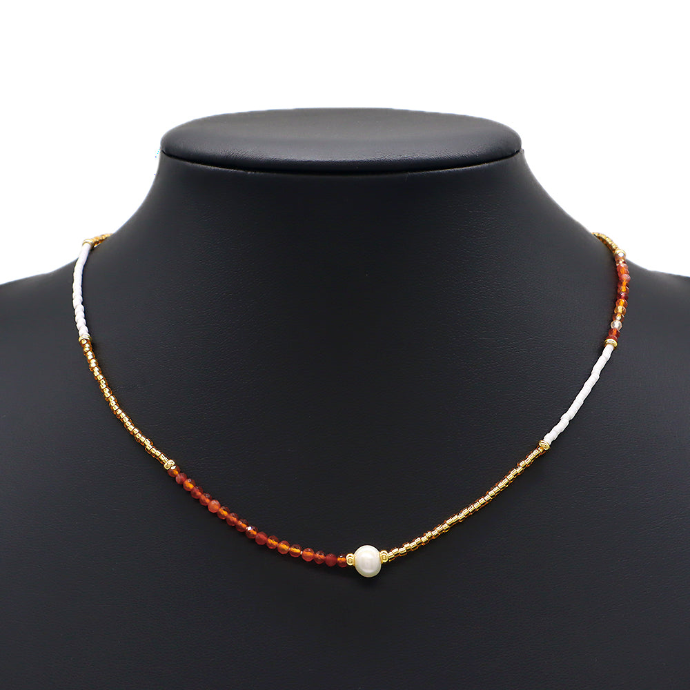 Custom Colorful Miyuki Natural Stone Beads Handmade Necklace