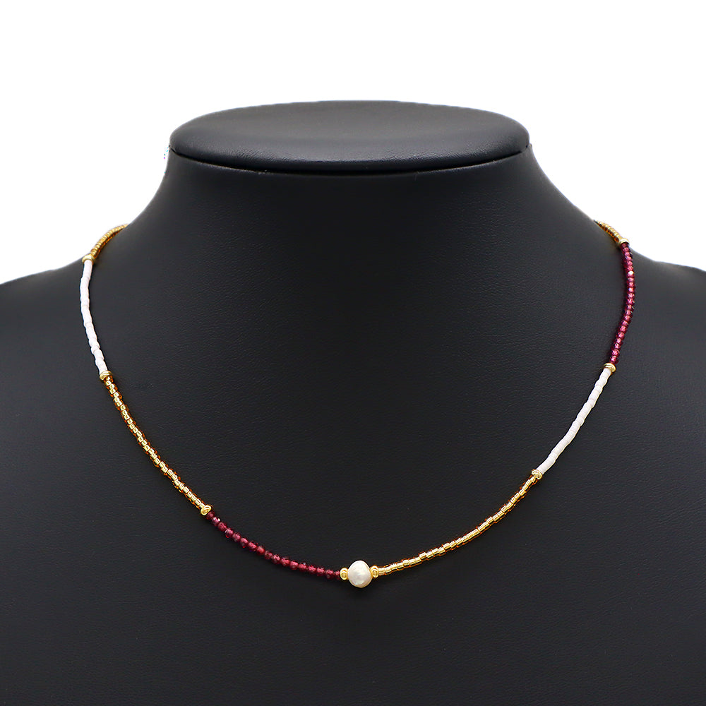 Custom Colorful Miyuki Natural Stone Beads Handmade Necklace