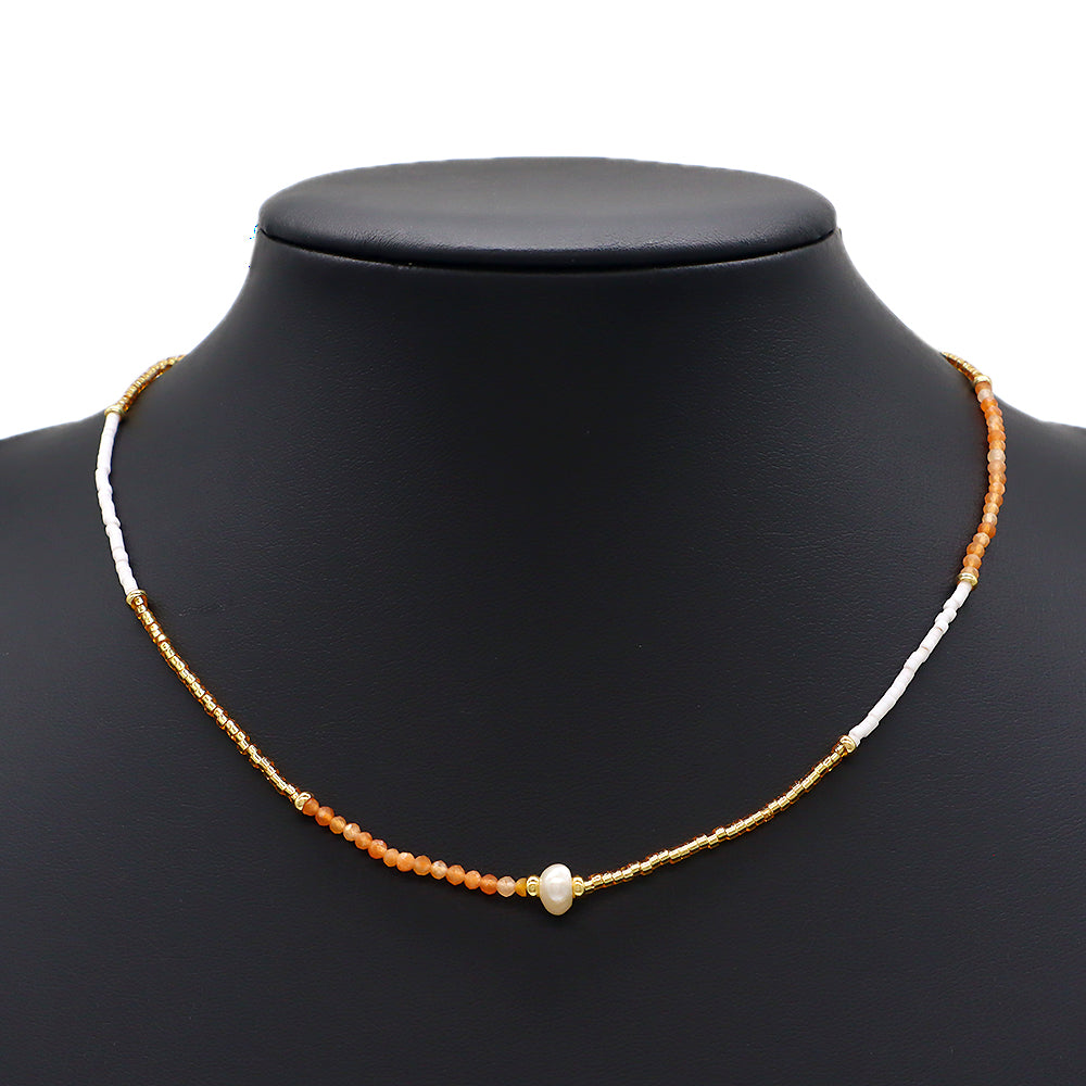 Custom Colorful Miyuki Natural Stone Beads Handmade Necklace