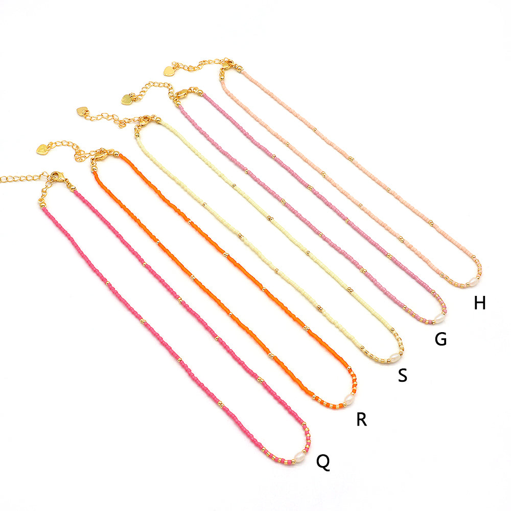 Colorful Miyuki Beads Fresh Water Pearl Handmade Necklace