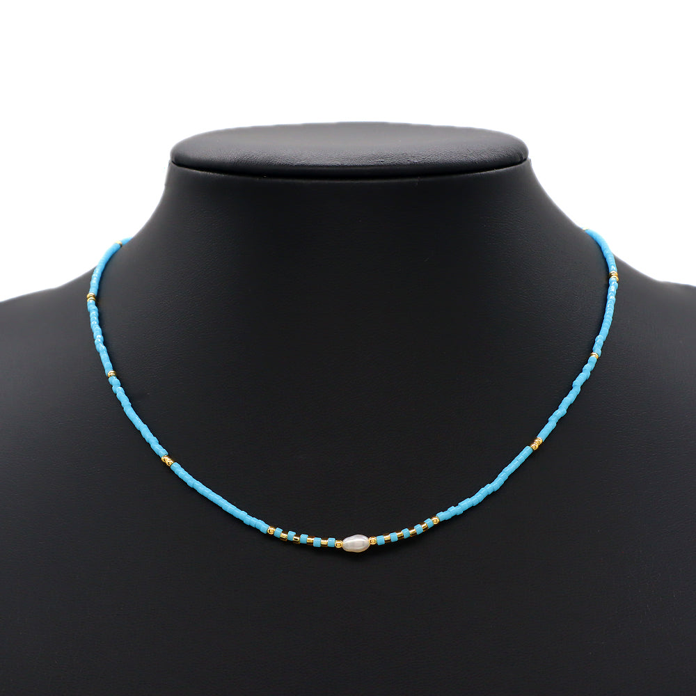 Colorful Miyuki Beads Fresh Water Pearl Handmade Necklace