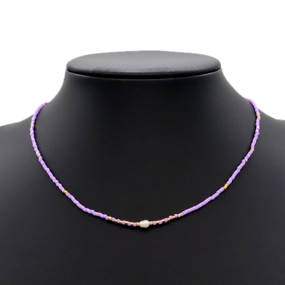 Colorful Miyuki Beads Fresh Water Pearl Handmade Necklace